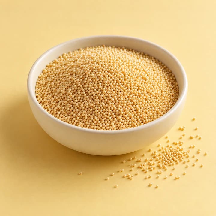 Amaranth – KI-Symbolbild Amaranth in einer Keramikschale als Symbolbild
